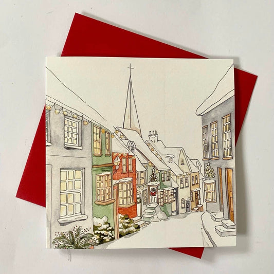 Traditional Snowy Street - Charity Christmas Card Pack