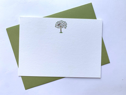 Partridge in Pear Tree Note Cards with Envelopes